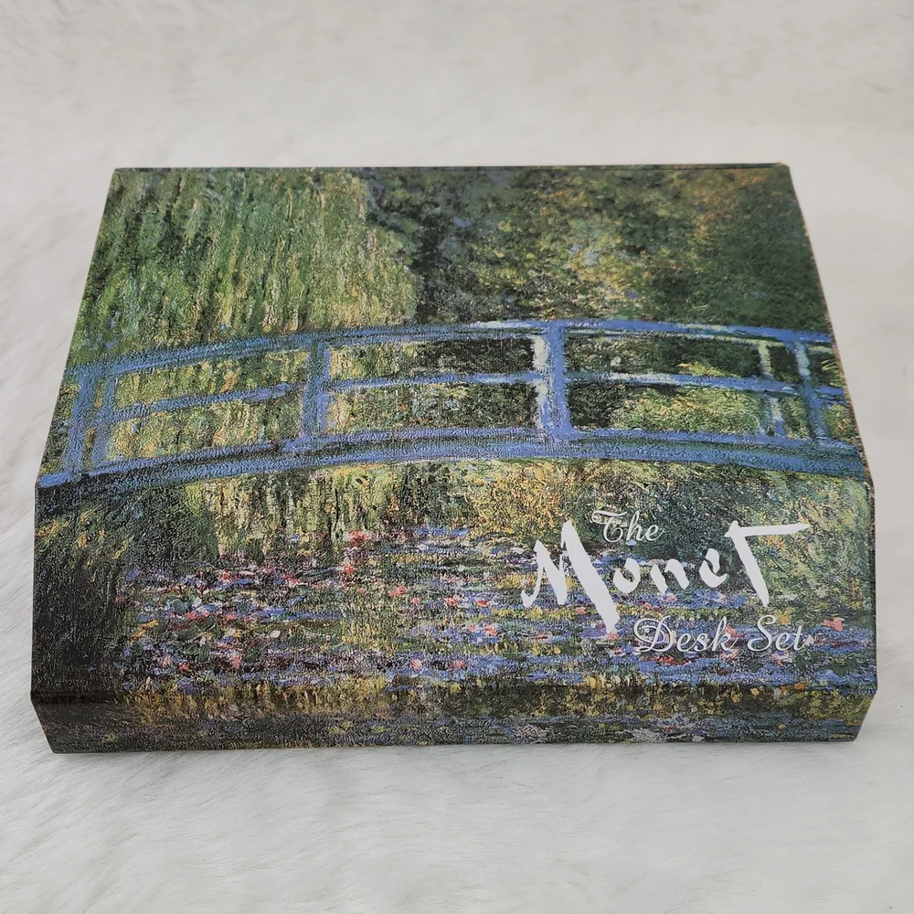 The Monet Desk Set, 20 Monet Cards, Stationery, envelopes & pen, ENGLAND, '98